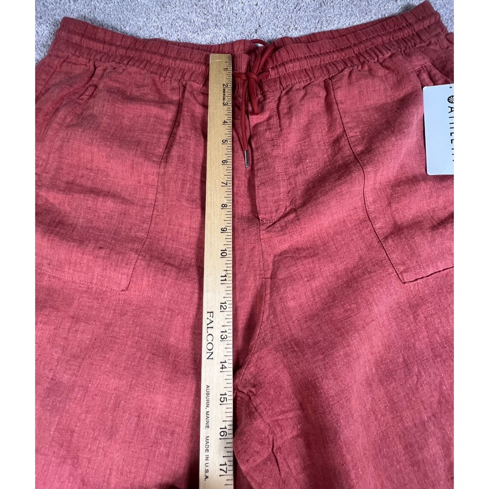 Athleta Retreat Linen Wide Leg Pant 22 Terracotta Red High Rise New NWT Summer - Picture 6 of 11